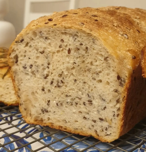 Seeded sourdough bread